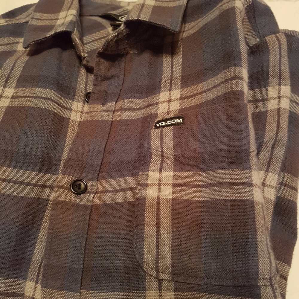 Volcom Youth Flannel Plaid Shirt - Picture 7 of 8